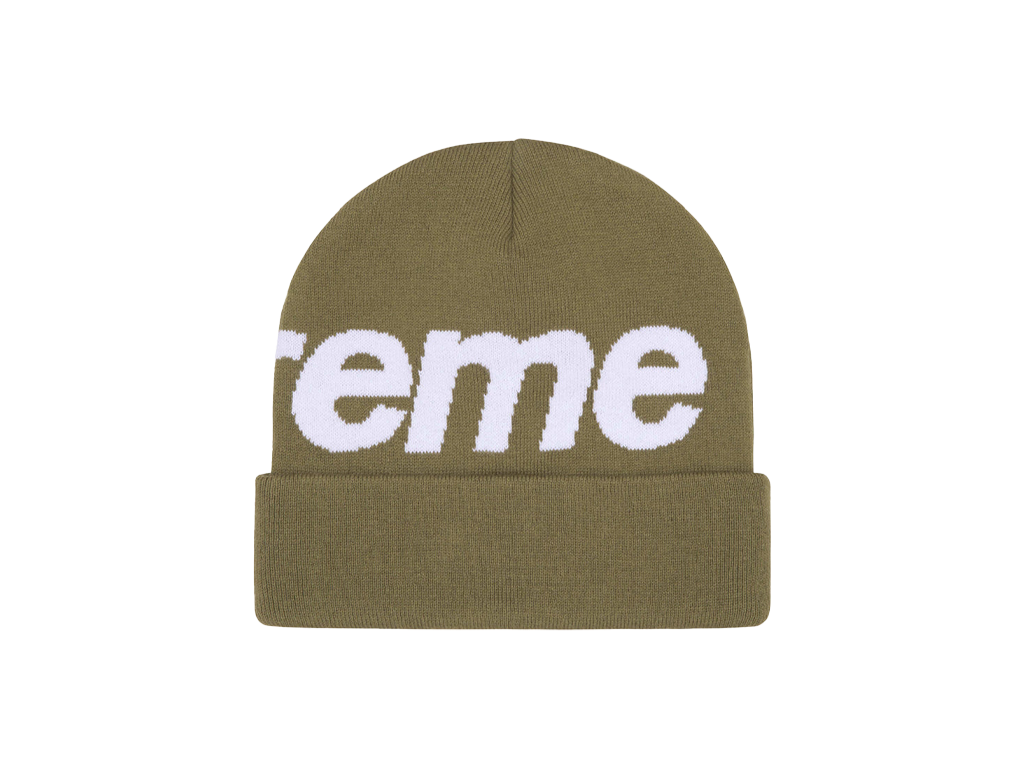 Supreme Big Logo Beanie Light Olive-Supreme-pikastore.cz
