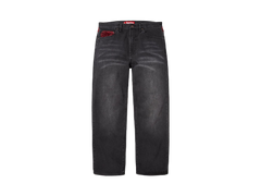 Supreme Leopard Faux Fur Loose Fit Jean Washed Black