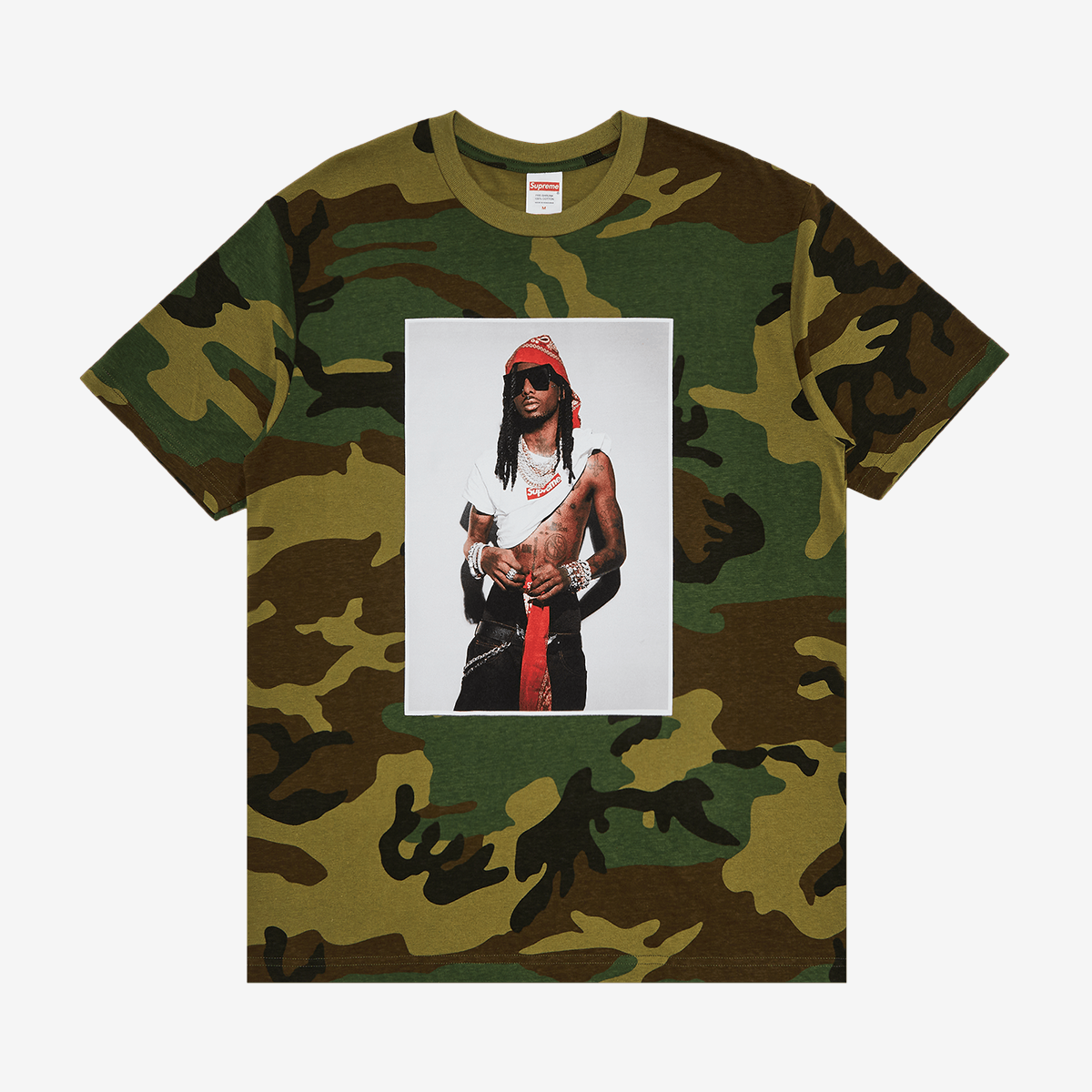Supreme Playboi Carti Tee Woodland Camo-Supreme-pikastore.cz