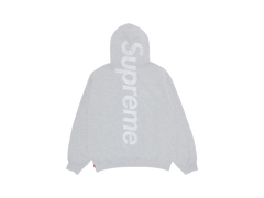 Supreme Satin Applique Hooded Sweatshirt (FW23) Ash Grey