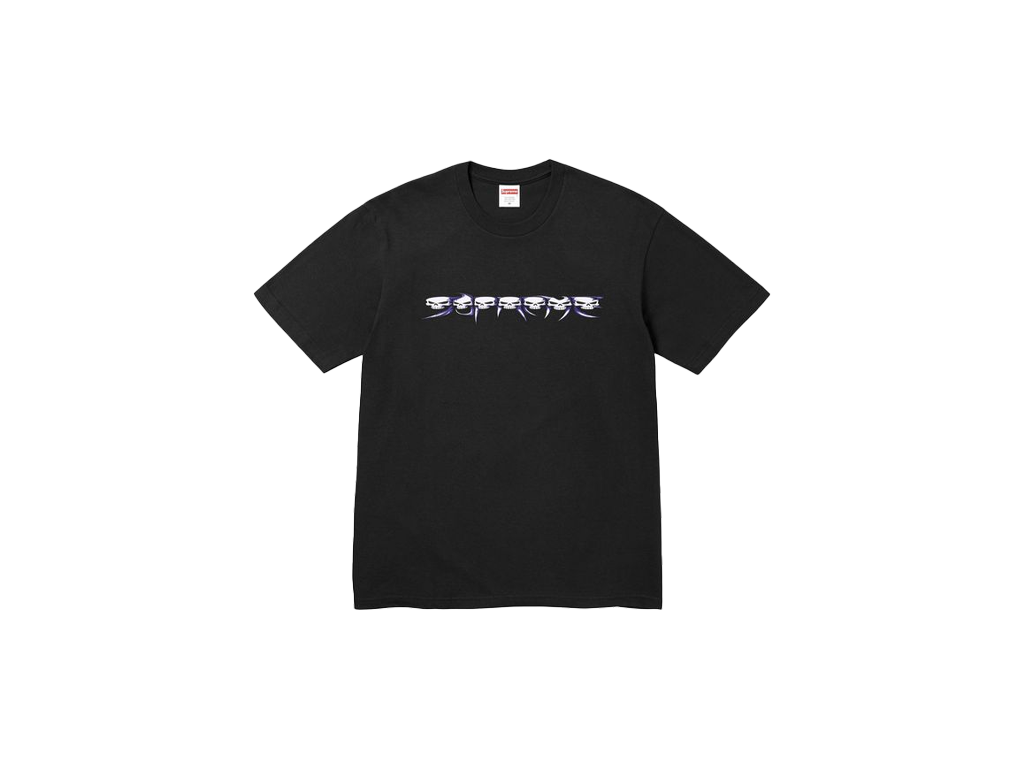 Supreme Skulls Spellout Tee Black