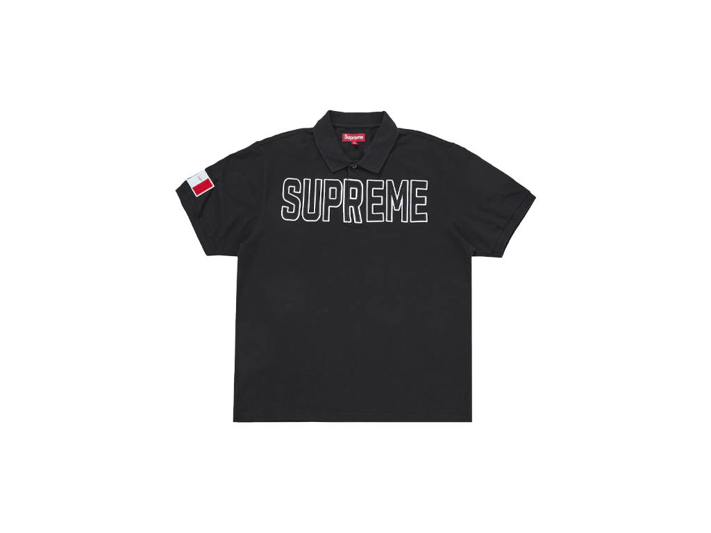 Supreme Twill Applique Polo Black-Supreme-pikastore.cz