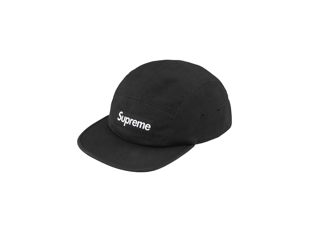 Supreme Washed Chino Twill Camp Cap (FW26) Black-Supreme-pikastore.cz