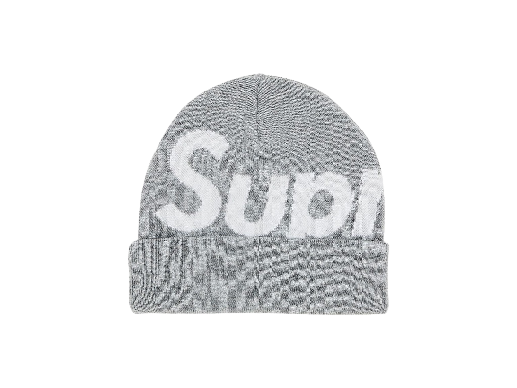 Supreme Big Logo Beanie (FW24) Ash Grey-Supreme-pikastore.cz