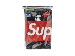 Supreme Hanes Tagless Tees (3 Pack) Black