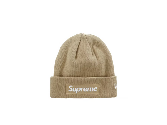 Supreme New Era Box Logo Beanie (FW23) Dark Sand