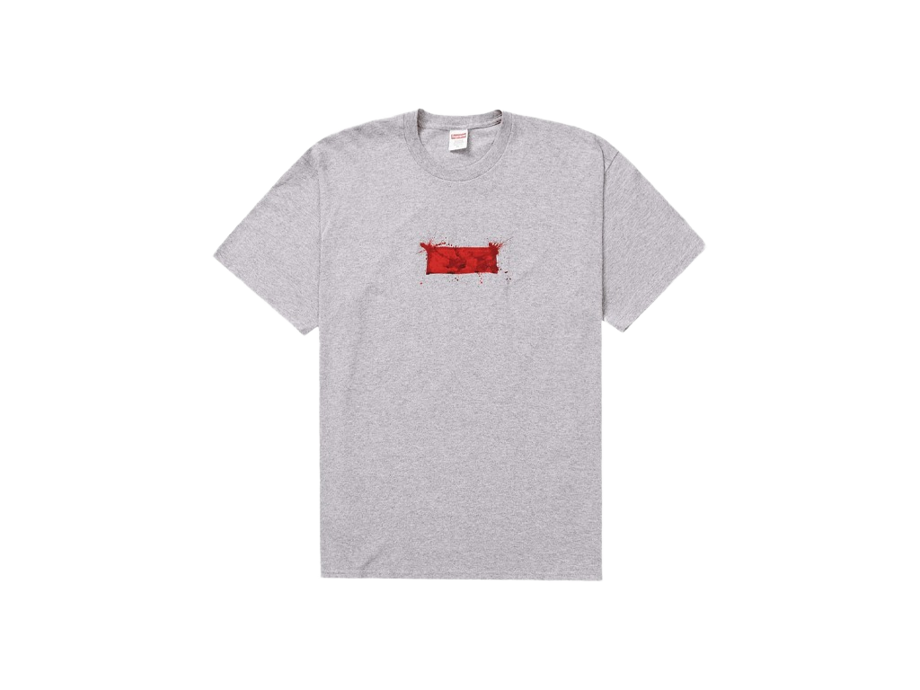 Supreme Ralph Steadman Box Logo Tee Heather Grey-Supreme-pikastore.cz