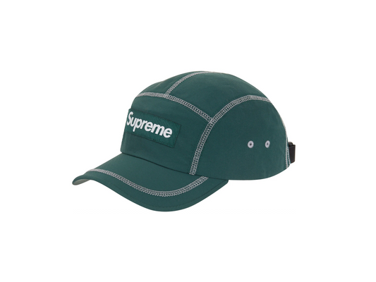 Supreme Reflective Stitch Camp Cap Dark Green