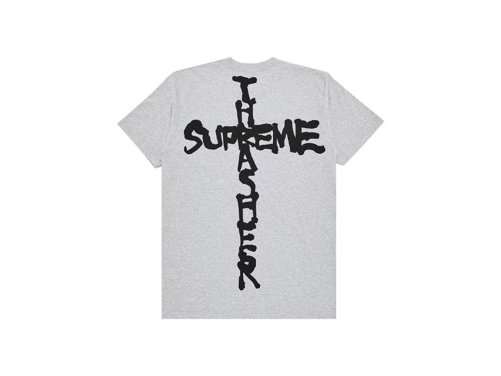 Supreme Thrasher Cross Tee Ash Grey