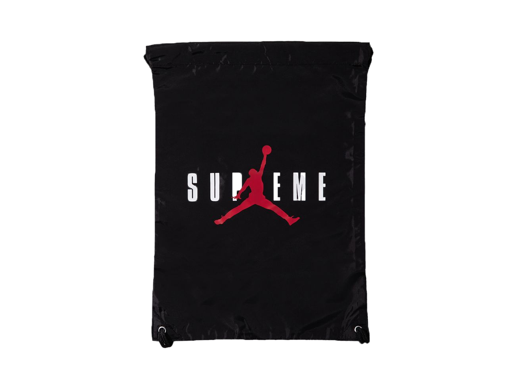 Supreme x Jordan Drawstring Bag Black