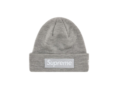 Supreme x New Era Box Logo Beanie Heather Grey