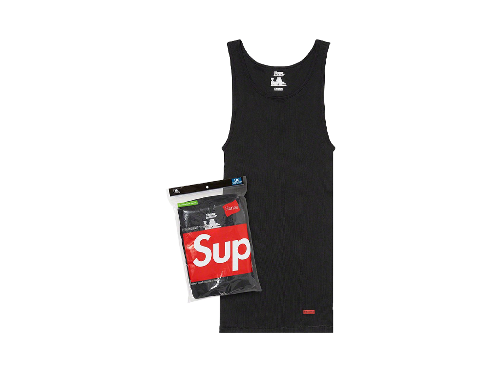 Supreme x Hanes Tank Tops (3 Pack) Black-Supreme-pikastore.cz