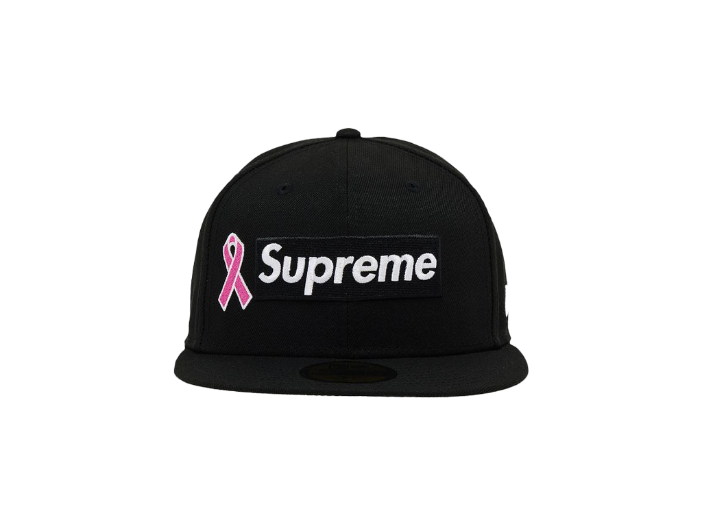 Supreme x New Era Breast Cancer Awareness Box Logo Fitted Hat Black-Supreme-pikastore.cz