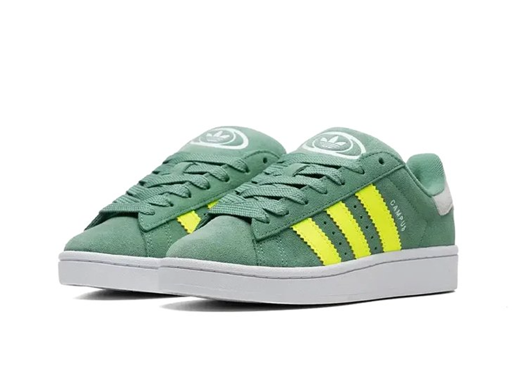 Adidas Campus 00s Preloved Green Solar Yellow (Kids)-sneakers-Adidas-pikastore.cz