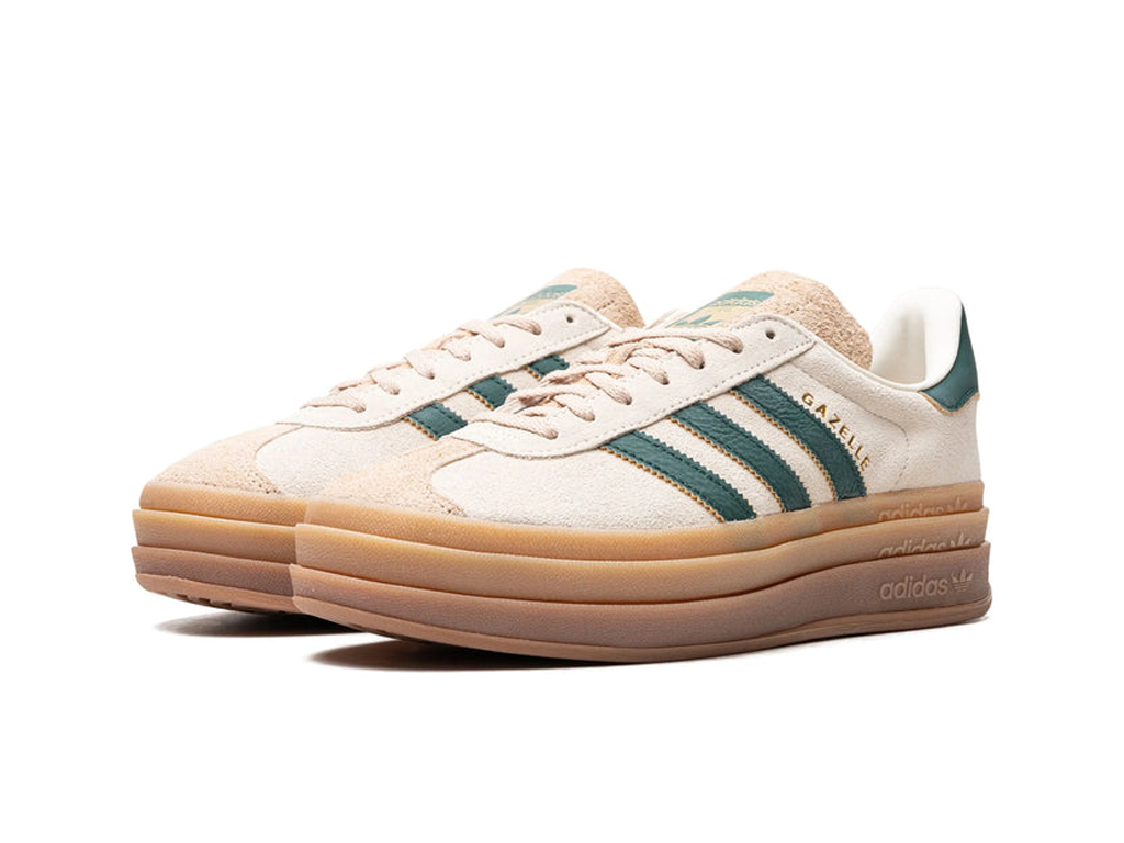 Adidas Gazelle Bold Magic Beige Collegiate Green (Women's)-sneakers-Adidas-pikastore.cz