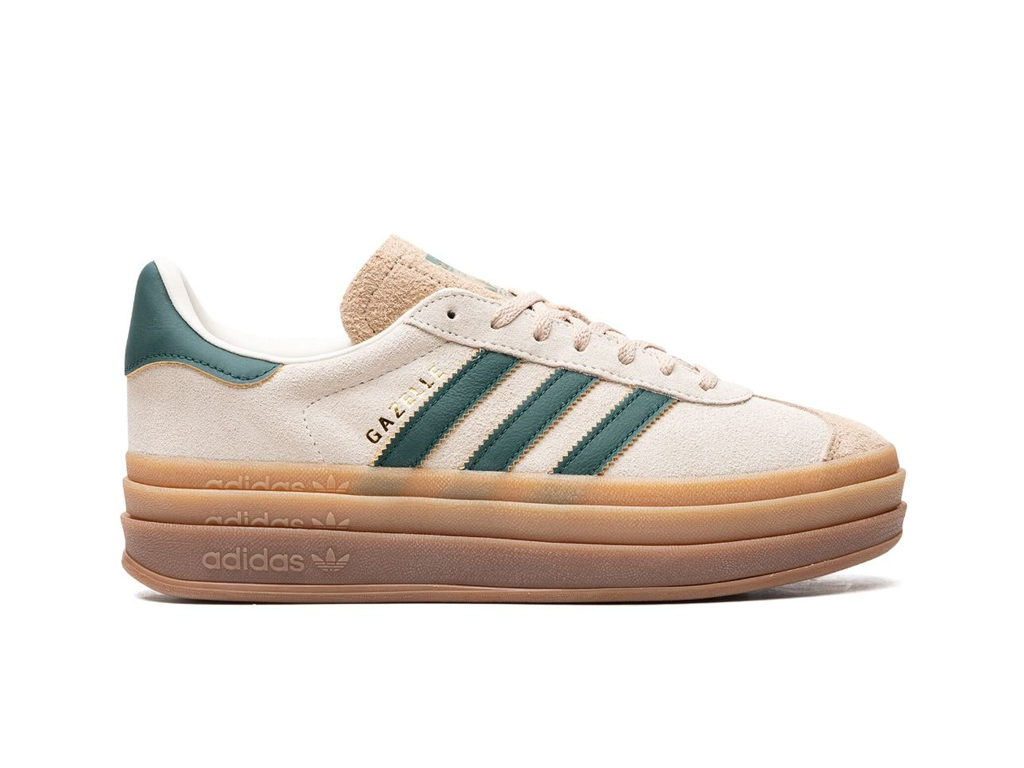 Adidas Gazelle Bold Magic Beige Collegiate Green (Women's)-sneakers-Adidas-pikastore.cz