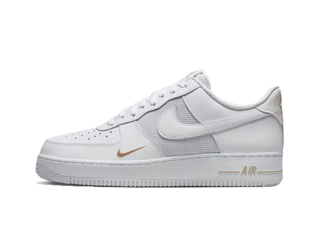 Nike Air Force 1 Low White Desert Khaki Mini Swoosh