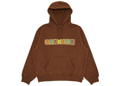 Supreme Beaded Hooded Sweatshirt Brown