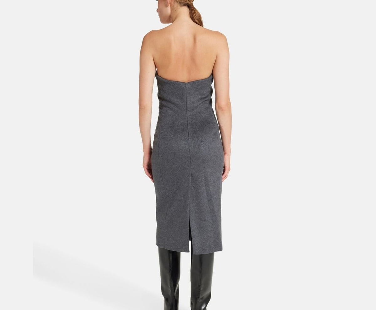 Calvin Klein Bandeau dress Grey – снимка 3 от 5