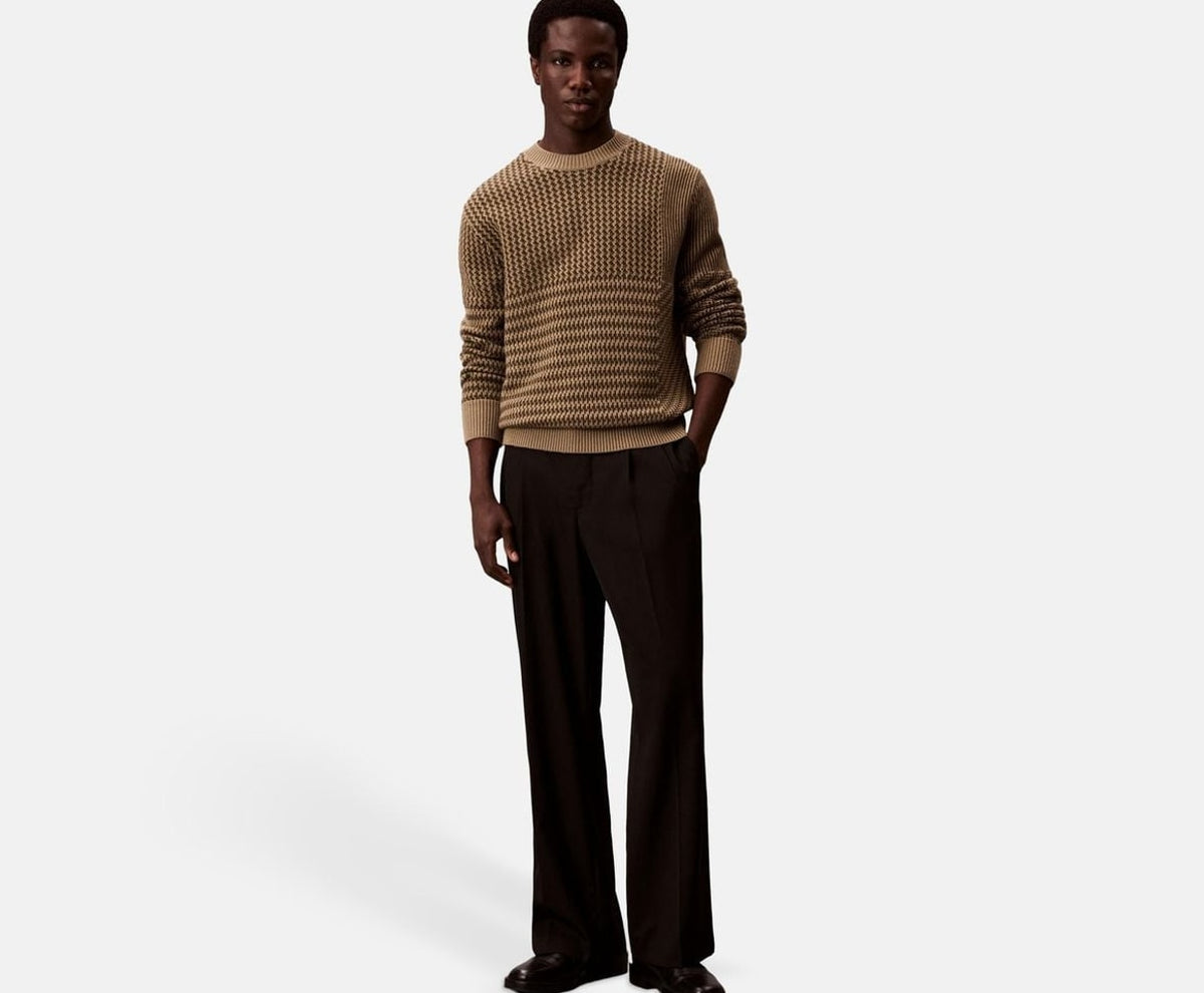 Calvin Klein Wool-blend pullover Beige – oblečení – fotka 5 z 5