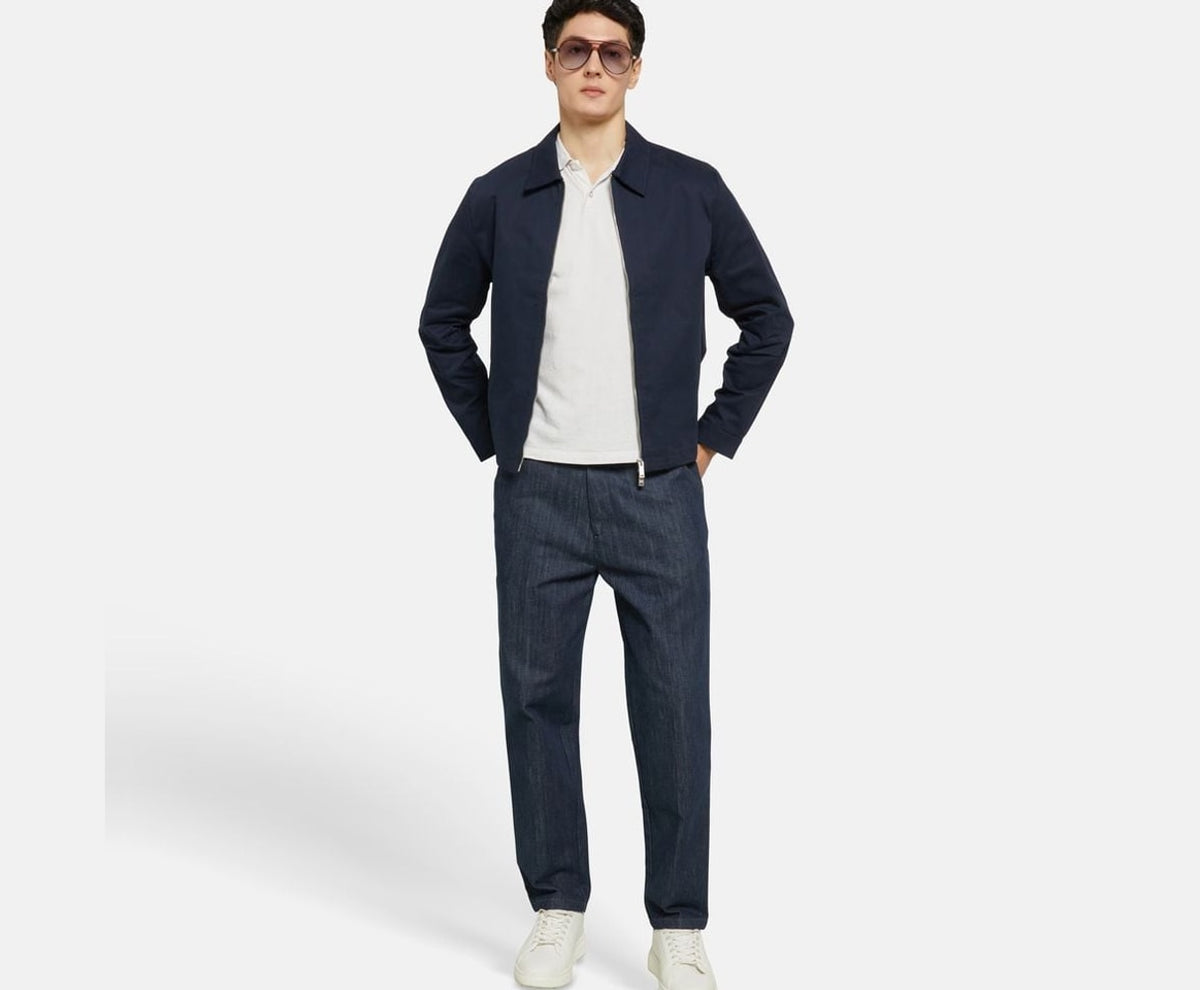 Calvin Klein Shacket Dobby Dark Blue – odzież – zdjęcie 6 z 6