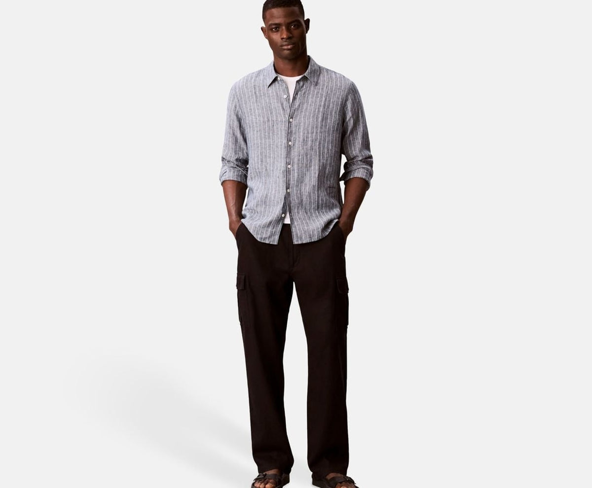Calvin Klein Linen shirt Blue – Bekleidung – Foto 6 von 6