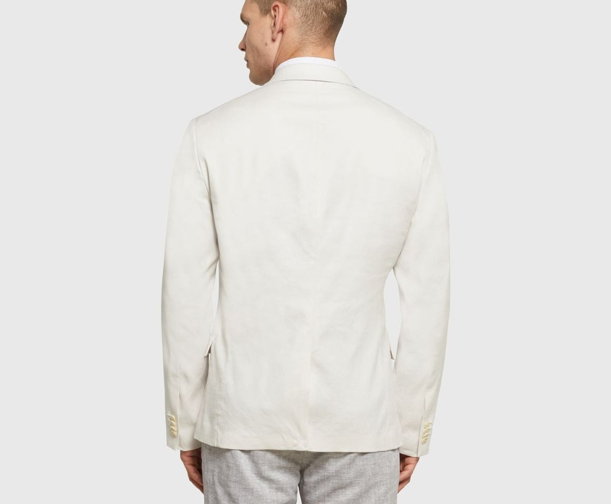 Calvin Klein Linen-blend suit jacket Ecru – jacka – foto 4 av 6