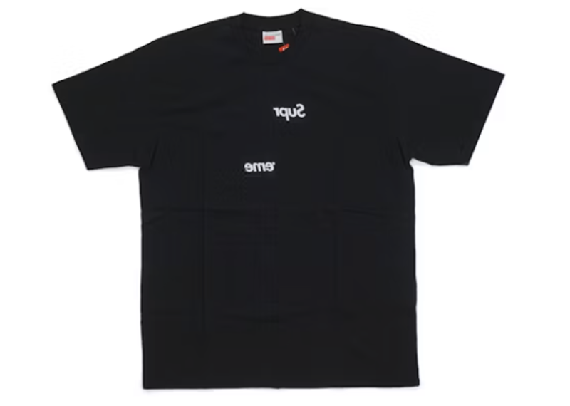 Supreme Comme des Garcons SHIRT Split Box Logo Tee Black