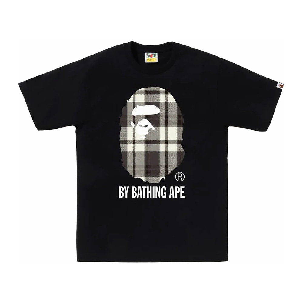 Bape Check By Bathing Ape Tee Black (šedá kostka) – tričko