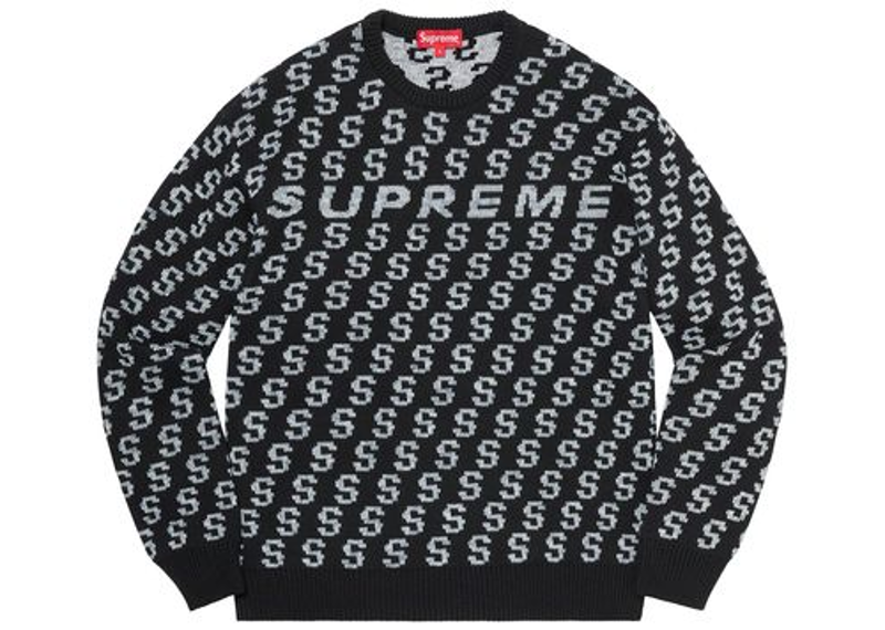 Supreme S Repeat Sweater Black