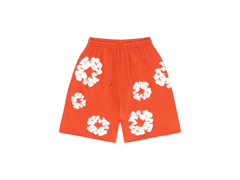 Denim Tears Cotton Wreath Sweatshorts Orange