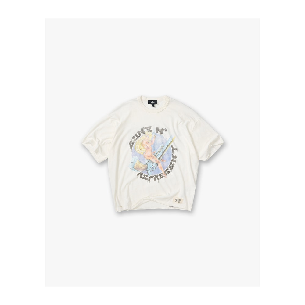 Represent X Guns N' Roses Revolver T-Shirt Flat White