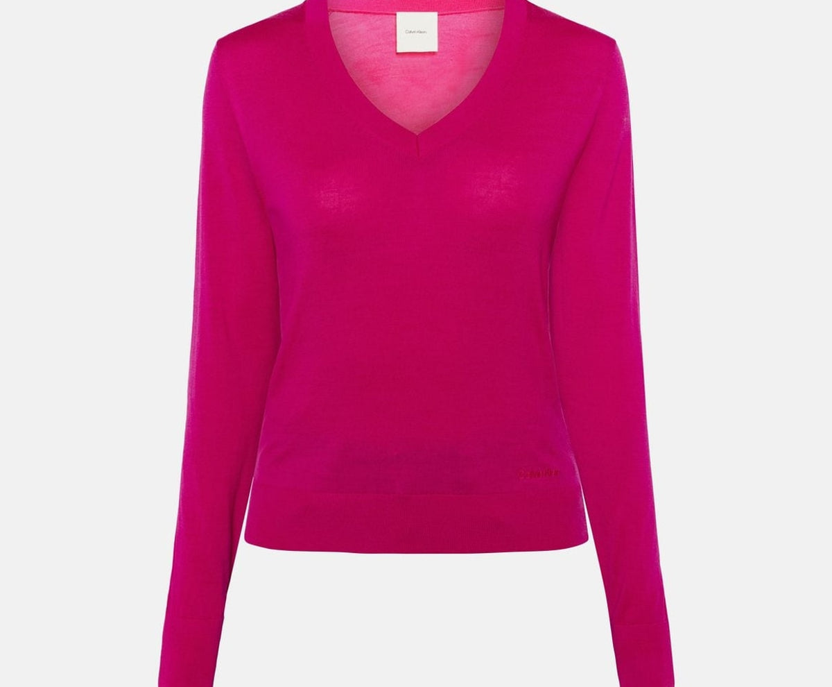 Calvin Klein Wool pullover Pink – clothing, pink