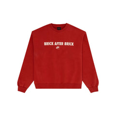 Air Jordan x Nigel Sylvester Brick After Brick Fleece Crewneck Bluza Vermilion/Sail