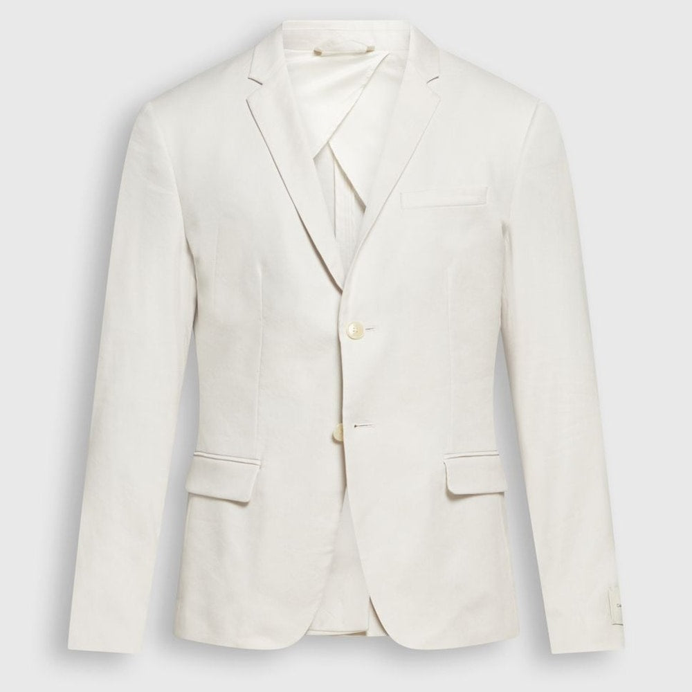 Calvin Klein Linen-blend suit jacket Ecru – jacka