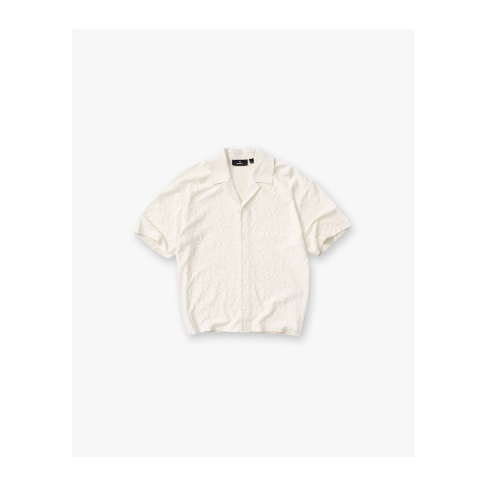 Represent All Over Print Towel Shirt Aged White