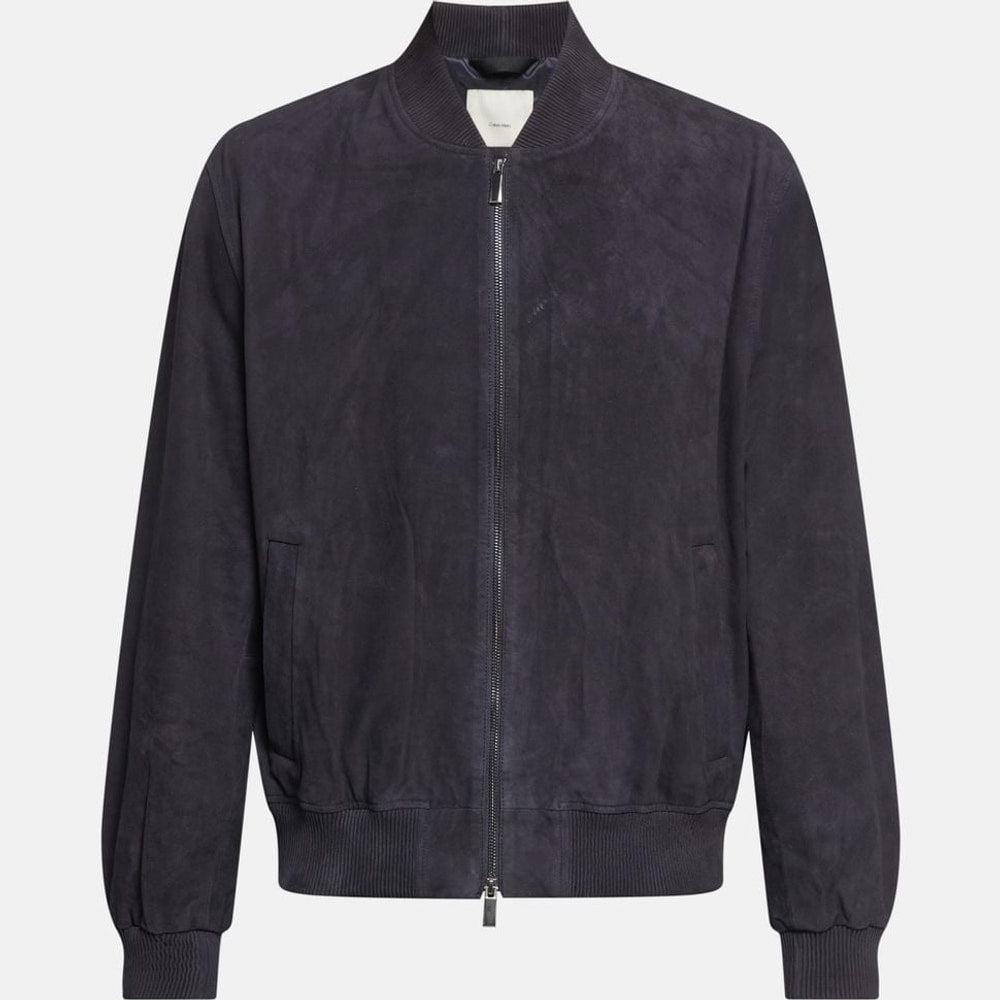 Calvin Klein Leather blouson Blue – kläder, blå