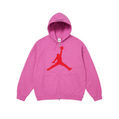Supreme x Jordan Zip Up Hooded Sweatshirt Pink