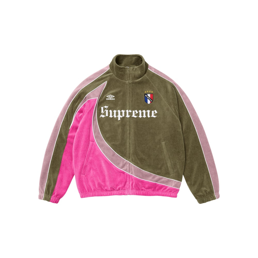 Supreme x Umbro Velour Track Jacket Olive