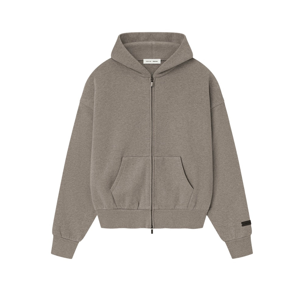 Fear of God Essentials Classic Fleece Zip-Up Hoodie Homestead Heather