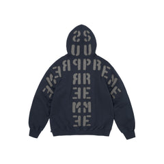 Supreme Mirrored Appliqué Hooded Sweatshirt Navy