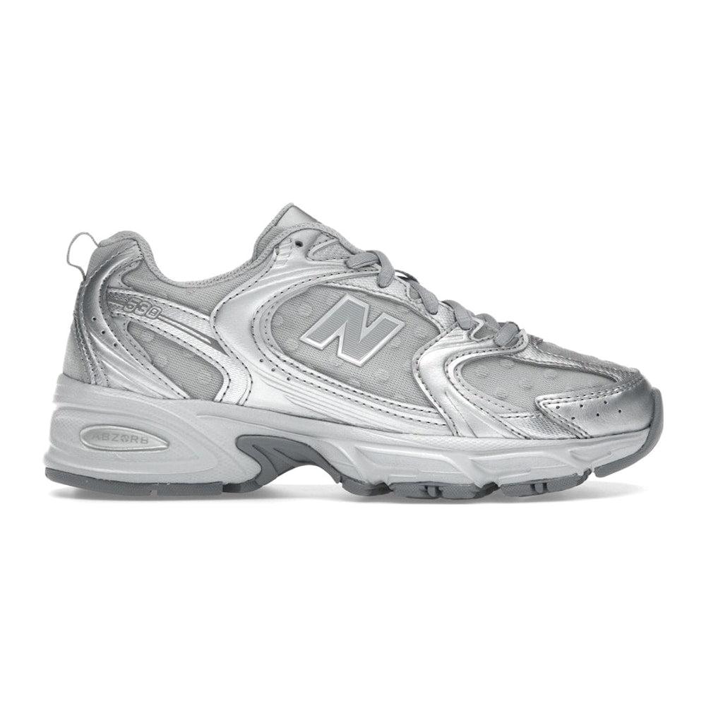 New Balance 530 Silver Metallic Polka Dots – boty, stříbrná