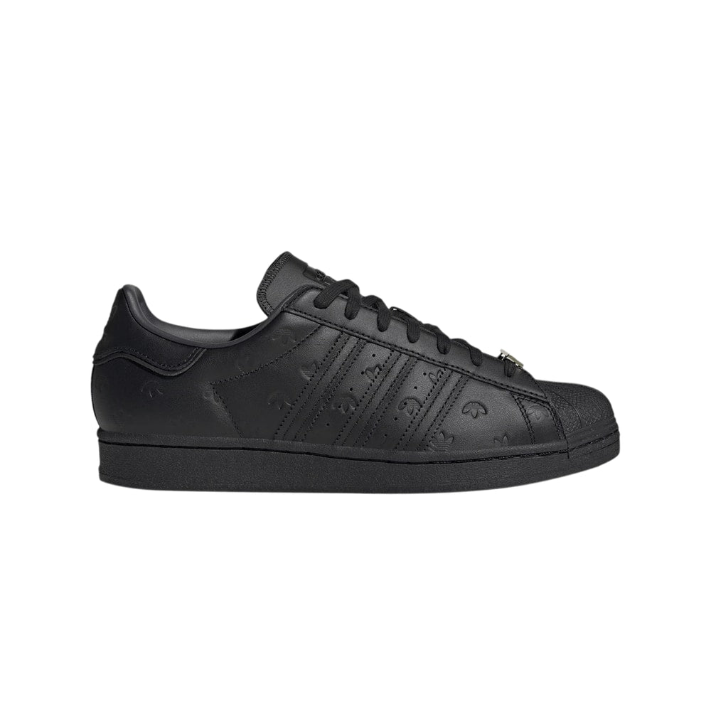 adidas Superstar Allover Debossed Trefoils - Black – shoes, black