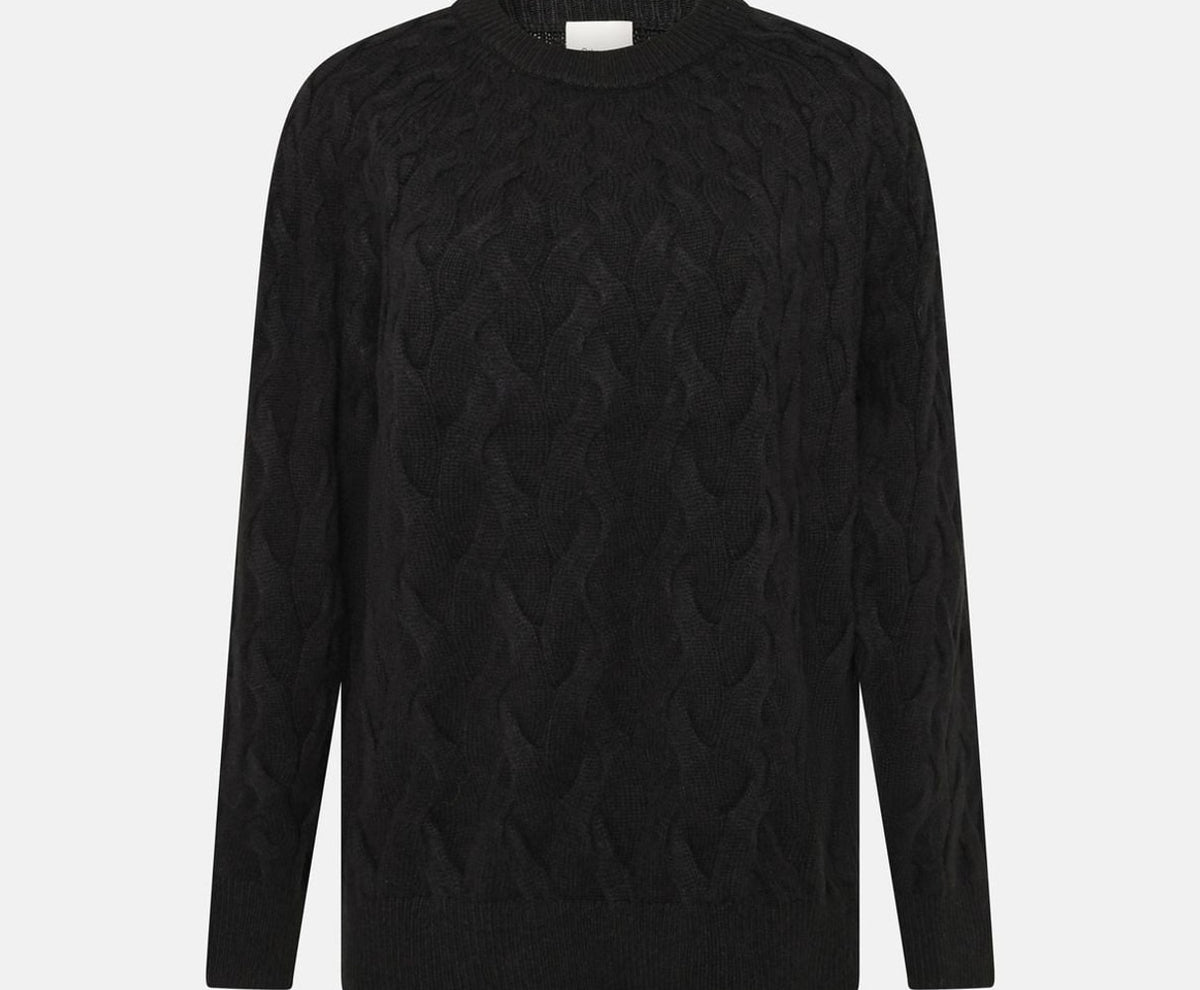 Calvin Klein Wool-blend pullover Black – kleding, zwart