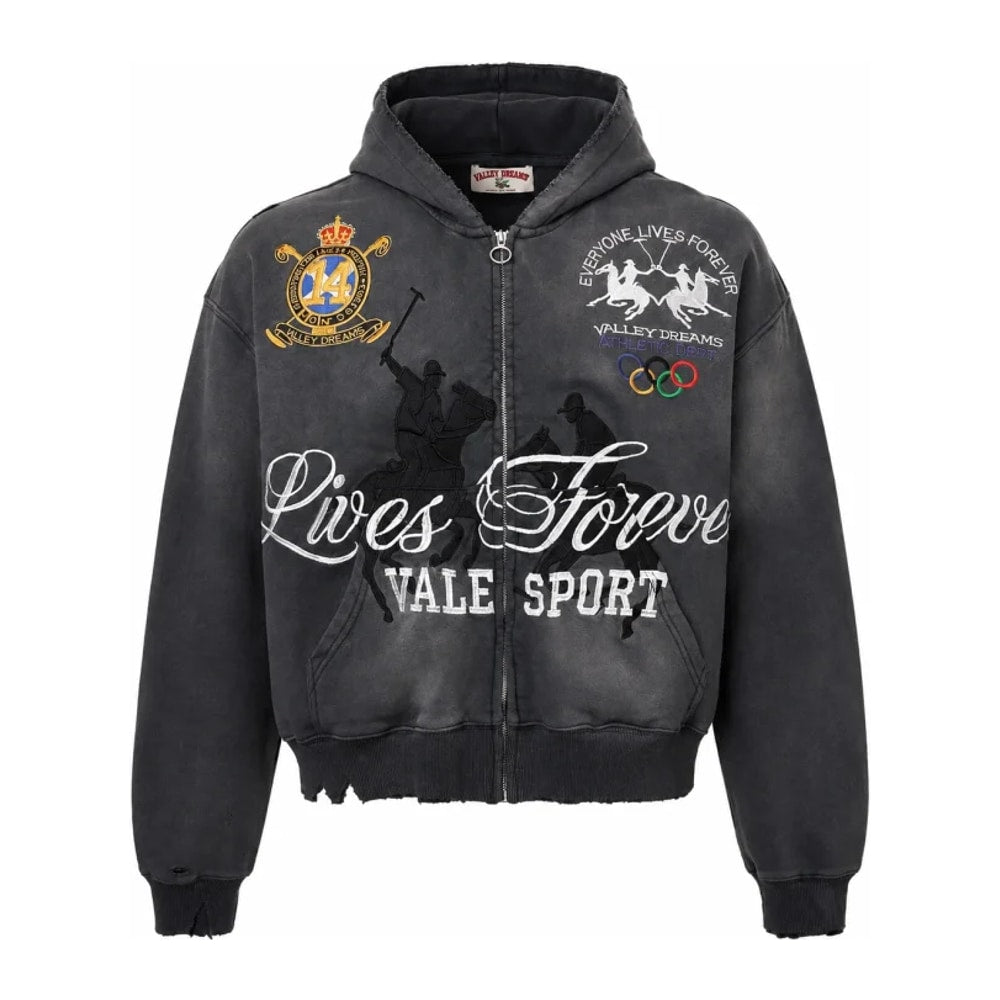 Vale Forever Life Is Forever Zip Up Hoodie Black – dukserica