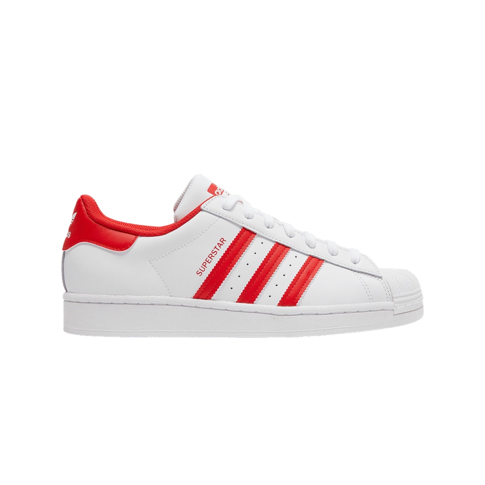 adidas Superstar White Vivid Red – zapatos, rojo