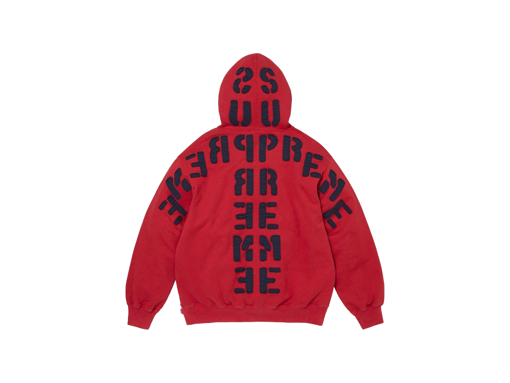 Supreme Mirro Appliqué Hooded Sweatshirt Red – mikina