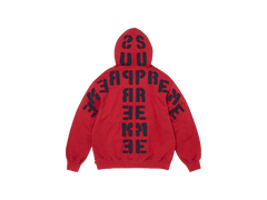 Supreme Mirro Appliqué Hooded Sweatshirt Red