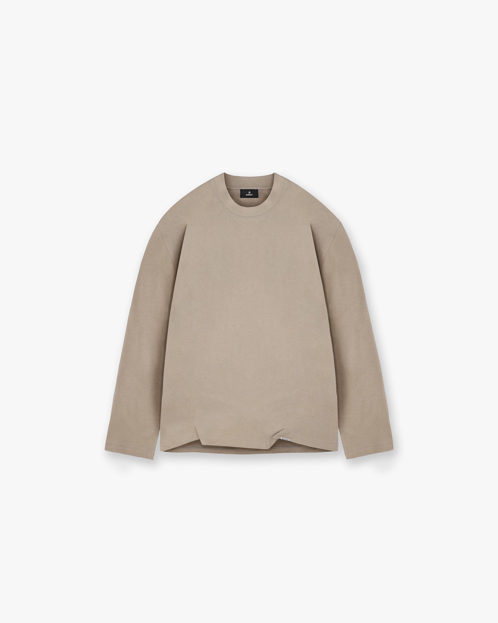 Represent Initial Long Sleeve Open Cuff T-Shirt Dune