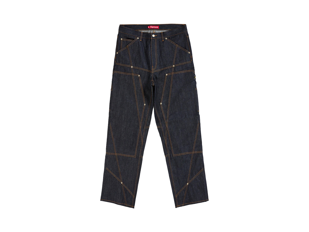 Supreme Paneled Double Knee Painter Pant Rigid Indigo – kalhoty